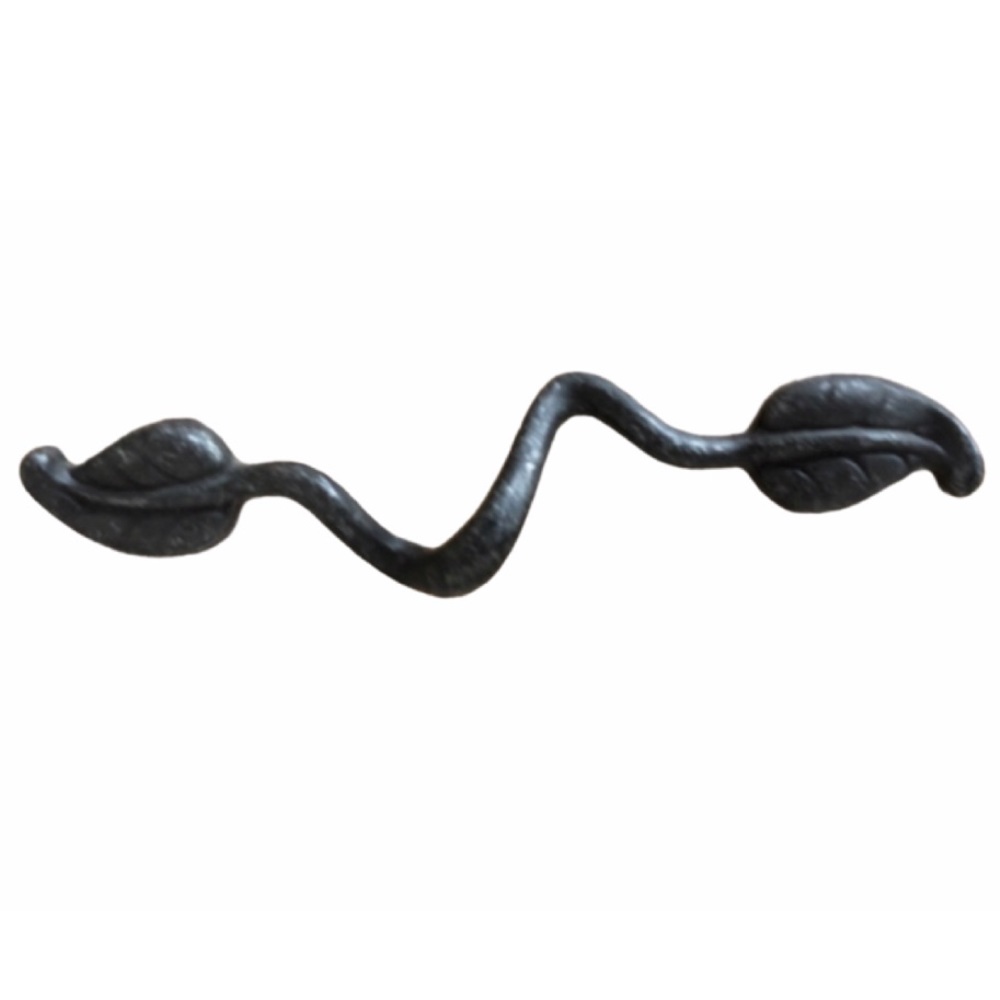 - SIX Hickory Hardware Pewter Leaf Cabinet Pulls! NEW!